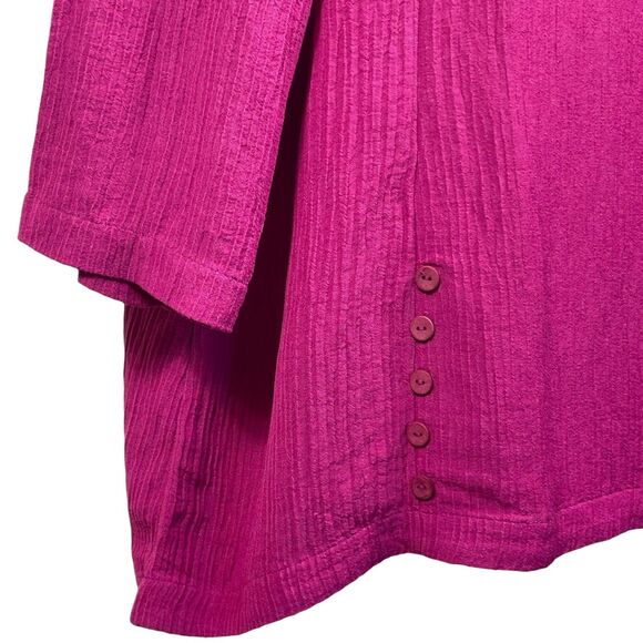 NWT Soft Surroundings Oceo Gauze Tunic Top Size 3X Fiery Fuchsia Pink - Picture 8 of 16